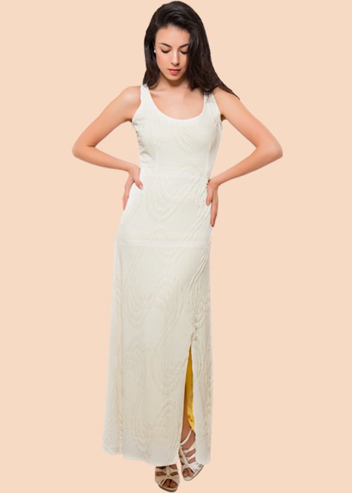 White Knit Maxi