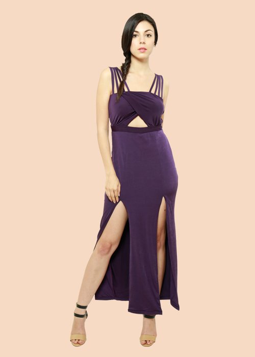 Purple Strappy Gown